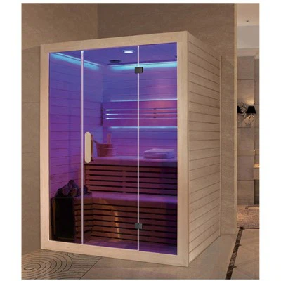 Salles de sauna de luxe à LED d'intérieur Hemlock de haute qualité